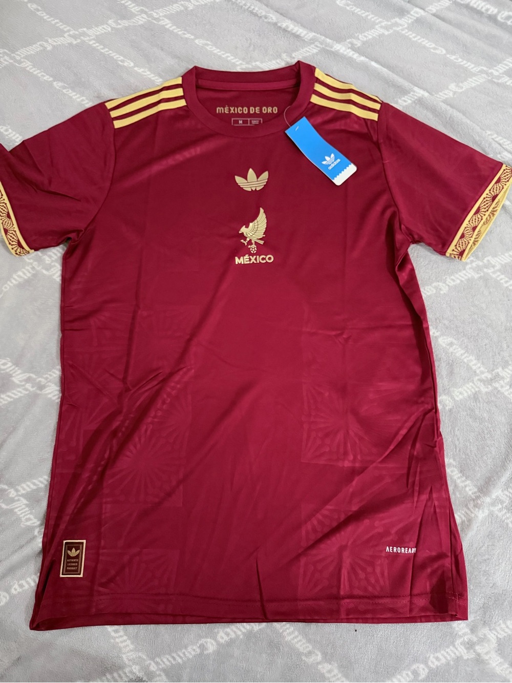 adidas México Maroon and Gold Men's Jersey